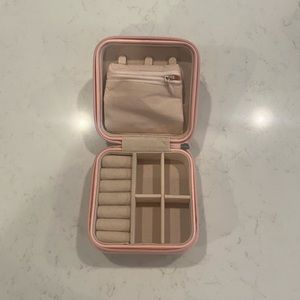 Light Pink Jewelry Box Travel Organizer
